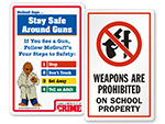 No Weapons in School Signs