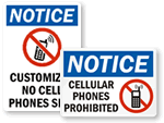 Notice No Texting Signs