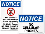 Notice No Texting Signs