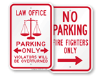 Novelty Parking Signs   by Profession