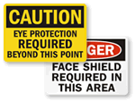 OSHA Eye Protection Signs