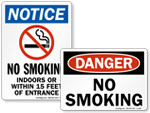 OSHA No Smoking Signs