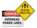 Overhead Power Line Signs
