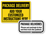 Package Delivery Signs