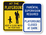 Parental Supervision Required Signs