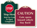 Automatic Gate Signs