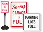 Parking Lot is Full Signs