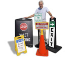 Parking Lot Signs on Portable Stand