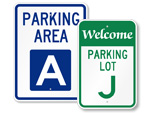 Parking Lot Signs A-J