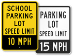 Parking Lot Speed Limit Signs