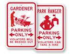 Novelty Parking Signs