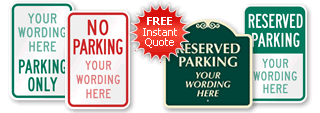Quote for Parking Signs