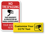 Personalized CCTV & Video Surveillance Door Signs