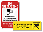 Personalized CCTV & Video Surveillance Door Signs