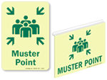 Photoluminescent Muster Point Signs