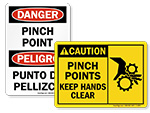 Pinch & Nip Point Signs