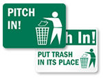 Pitch-In Signs and Labels