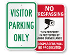 Stock and Custom Plastic Parking Signs
