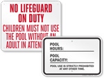 State Pool & Spa Signs