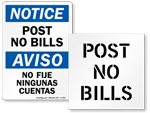 Post No Bills Signs