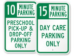 Preschool Parking Signs