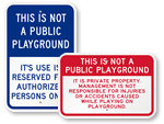 Private Playground Signs