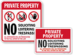 Private Property No Soliciting Signs