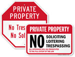 Private Property No Soliciting Signs
