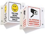 Projecting Surveillance Signs | Double Sided Signs | Ceiling Tile Surveillance Signs