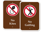 Recreational Prohibiition Signs