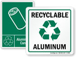 Aluminum Cans Signs & Labels