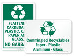 Recycle Plastic Signs and Labels