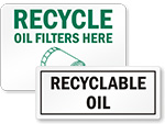 Recycled Oil Signs
