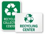 Recycling Center Signs