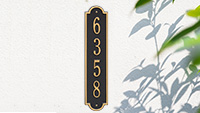 Richmond Vertical Architectural House Number Plaques