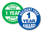Safety stickers for hard hats