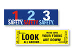 Safety Banners - 28"x 8-ft Solid Color 