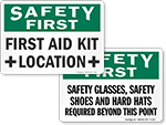 All Safety First Signs