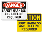 Safety Harness Signs 