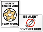 Safety Begins Here Signs