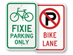 Bike Parking & Rules Signs