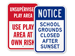 School Playground Signs