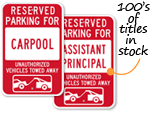 Tow Away Signs   By Title