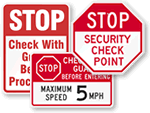 Security Guard Gate Signs