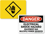 Shock Hazard Signs