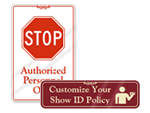 Authorized Personnel Wall Signs-ShowCase™ Wall Signs