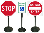 Portable Signs with Cast Iron Base