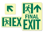 Running Man Exit Egress Signs