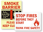 Smoke Barrier Sign