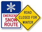 Snow Emergency Traffic Signs